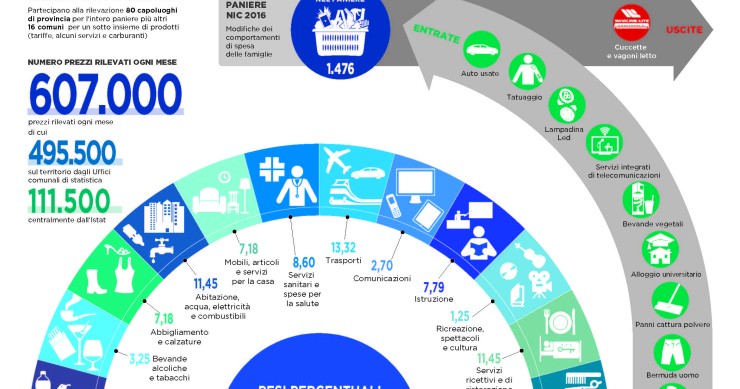 Alloggi universitari, tatuaggi e panni cattura polvere: tutte le novità del paniere Istat 2016