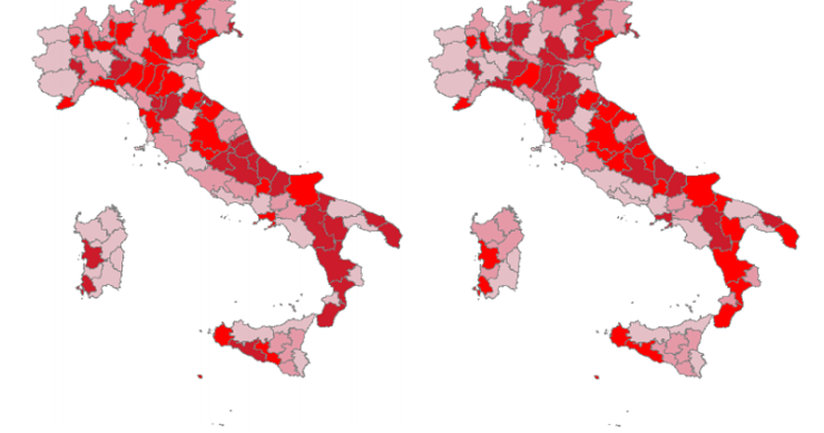 Immagine del giorno: Esportazioni nazionali per provincia