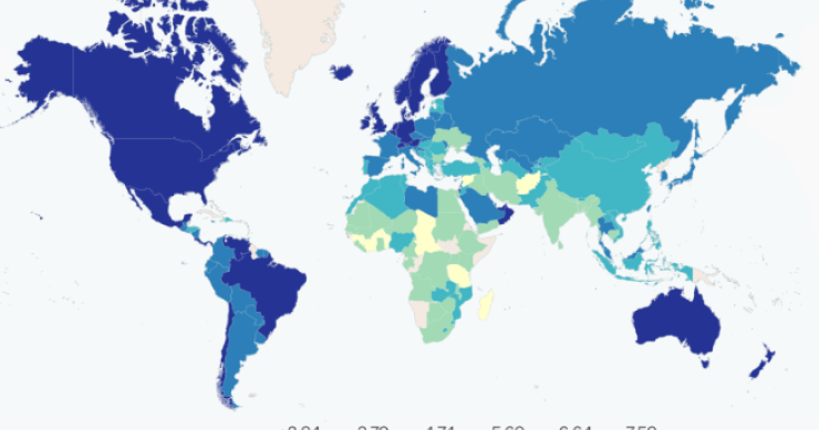 Immagine del giorno: la mappa della felicità