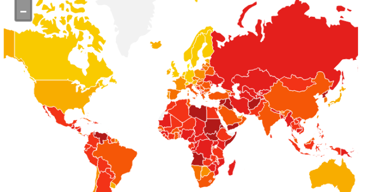 Immagine del giorno: Italia 60º tra i Paesi più corrotti del mondo