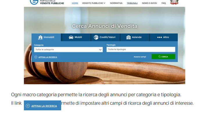 Aste giudiziarie immobili: sarà online il portale delle vendite pubbliche