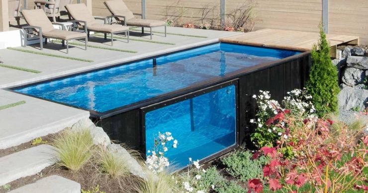 Piscine in container che si installano in pochi minuti, è l'ultima moda del riciclo