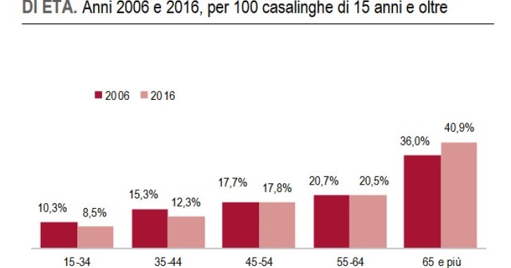 Immagine del giorno: casalinghe in Italia, come è cambiata la situazione in 10 anni