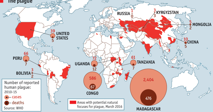 Immagine del giorno: i Paesi minacciati dalla peste