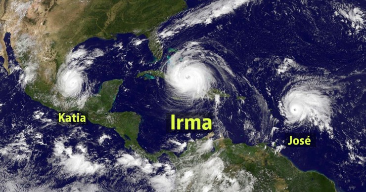 L'isola di San Martín prima e dopo il passaggio dell'uragano Irma