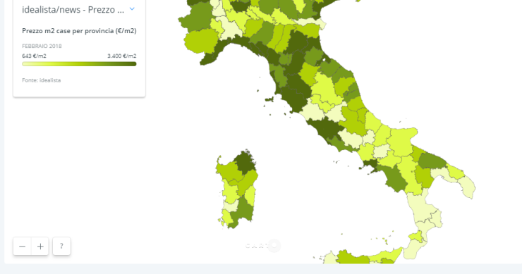 La mappa dei prezzi delle case: quanto ti costa un'abitazione nelle varie province italiane