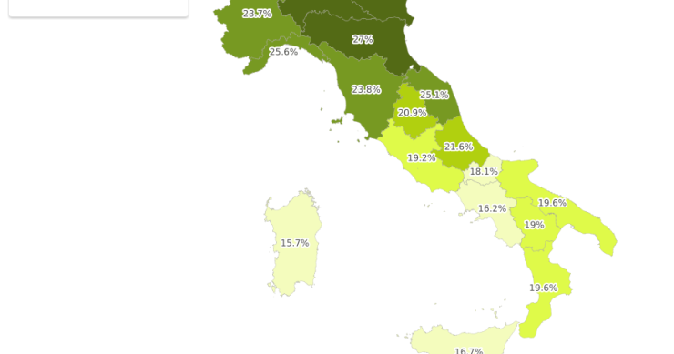 Quanto incidono i mutui sul totale dei debiti delle famiglie? La mappa delle regioni