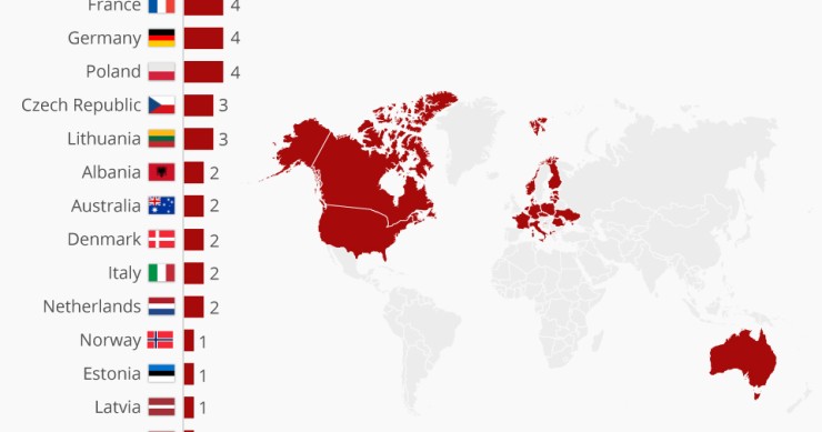 Immagine del giorno: I Paesi che hanno deciso di espellere i diplomatici russi