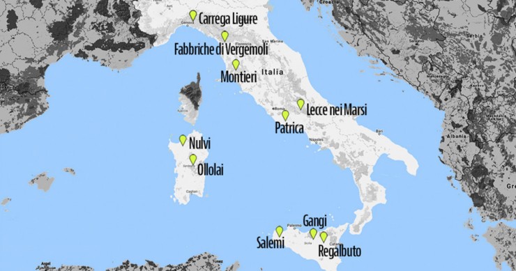 Mapa nieruchomości na sprzedaż za euro we Włoszech