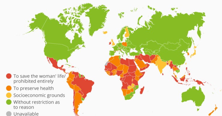 Immagine del giorno: Gli Stati dove l'aborto è un reato