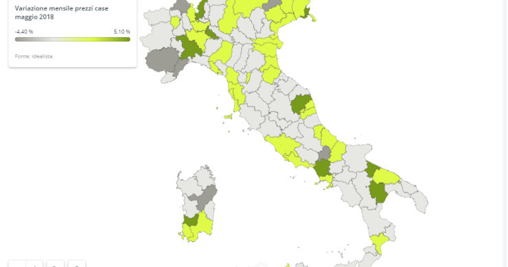 La mappa dei valori delle case: quali sono i prezzi al m2 nelle varie province italiane