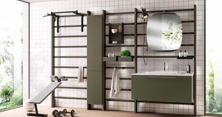 Una palestra in bagno