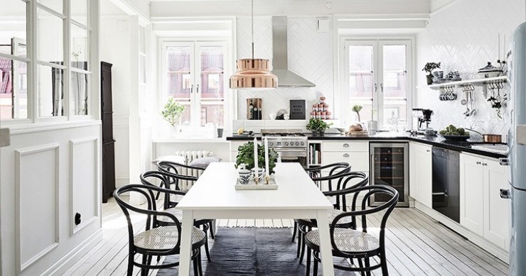 Arredare una cucina bianca, idee e ispirazioni in stile nordico