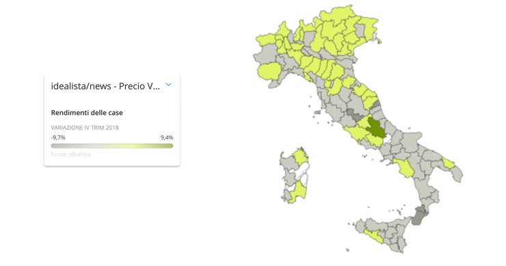 Rendimenti immobiliari su nel 2018. Quanto rende mettere una casa in affitto per provincia
