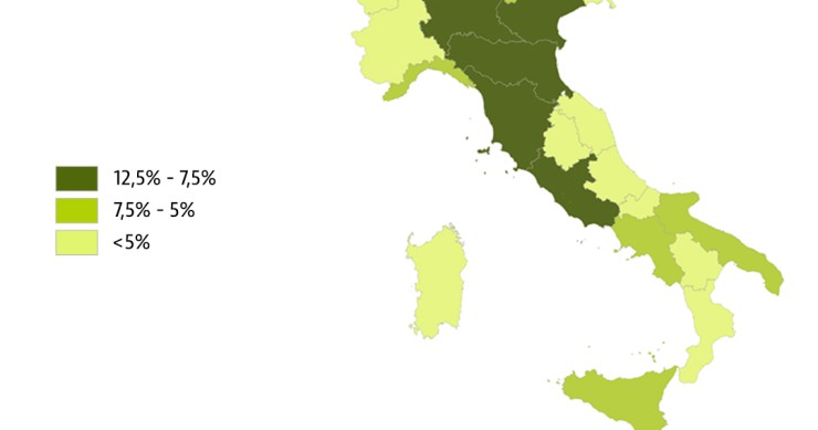 quota viaggi per regione istat