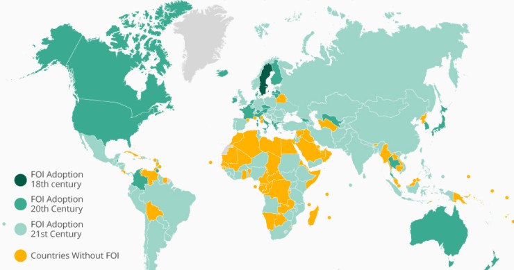 Immagine del giorno: La libertà di stampa nel mondo