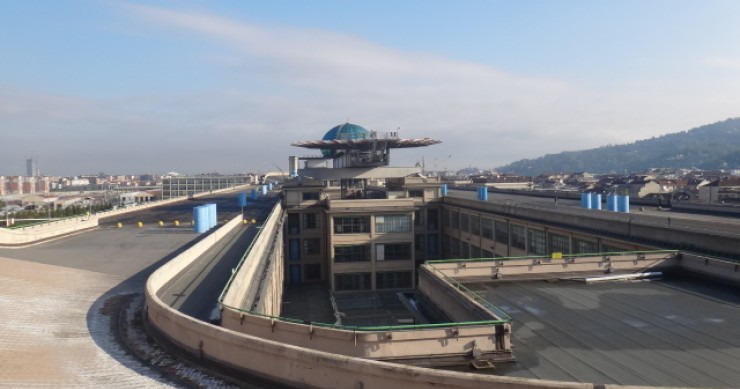 This is the old Fiat factory test track on top of a building in Turin, Italy / Wikimedia commons