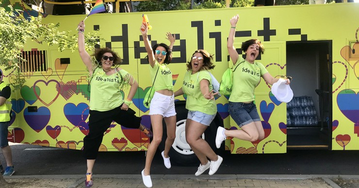 Il carro di idealista al Gay Pride di Madrid nel 2018
