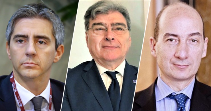 Gian Battista Baccarini, Fiaip; Santino Taverna, Fimaa; Giorgio Spaziani Testa, Confedilizia