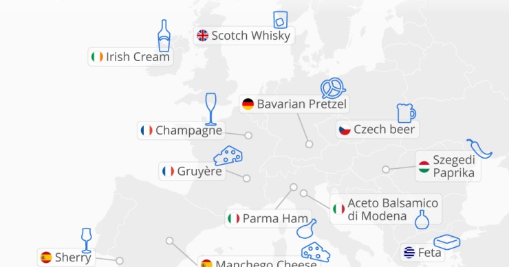 Immagine del giorno: i cibi e le bevande d’origine protetta (DOP) nell’UE