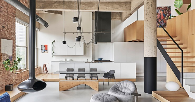 Trasformano un antico edificio industriale di Chicago in un loft....e il risultato è spettacolare