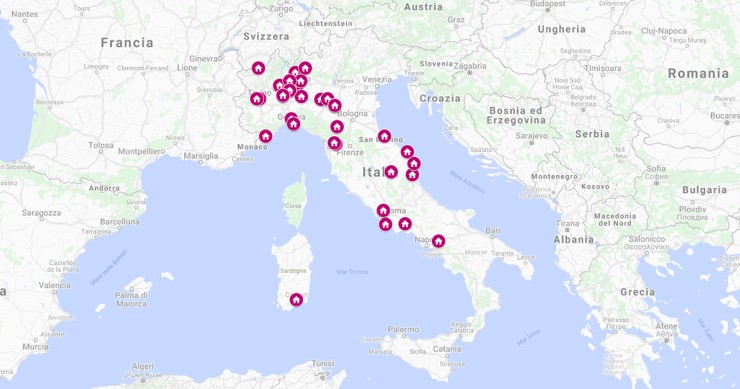 Aste enti morali, la mappa degli immobili in vendita in tutta Italia