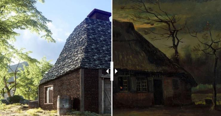 Come sarebbero nella realtà gli edifici dipinti nei quadri famosi