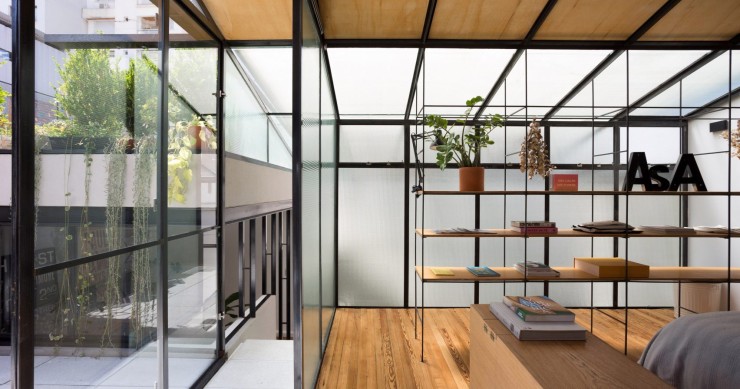 Un grazioso e moderno appartamento a Buenos Aires in cui il patio è il centro del design