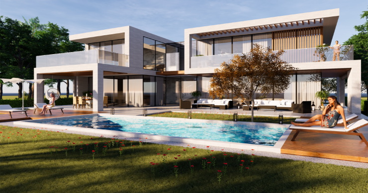 La progettazione di una villa a due piani a Praga