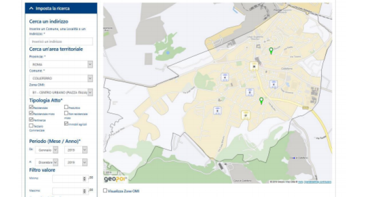 Compravendite immobiliari, online le mappe con i dati su prezzi, tipologie e consistenze catastali