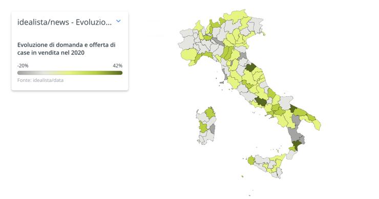 Come è cambiata l'offerta e la domanda di case in vendita nell’anno del covid