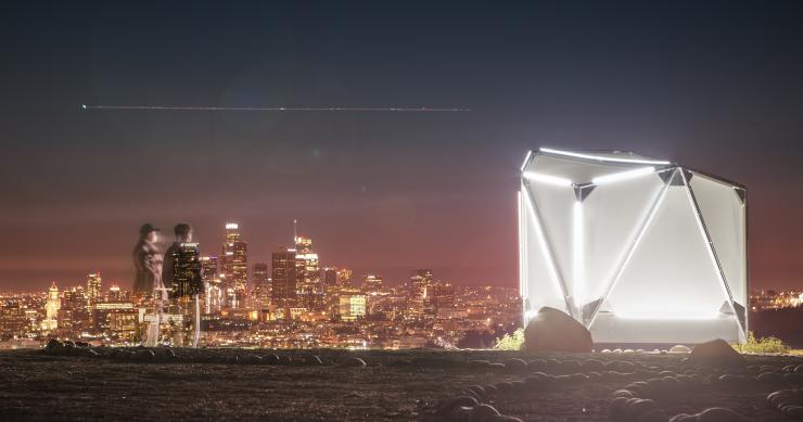 Un rifugio prefabbricato dal design futuristico per fuggire dalla città senza rinunciare al mondo moderno