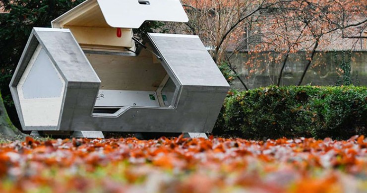 Le cabine notturne anti freddo per i senzatetto di una cittadina tedesca