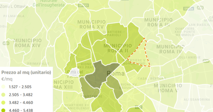 Lazio: prezzi delle abitazioni in forte calo a gennaio (-2,4%) 