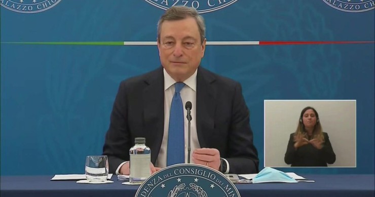 ##Covid, Draghi: dal 26 si inizia a riaprire, ? un rischio ragionato