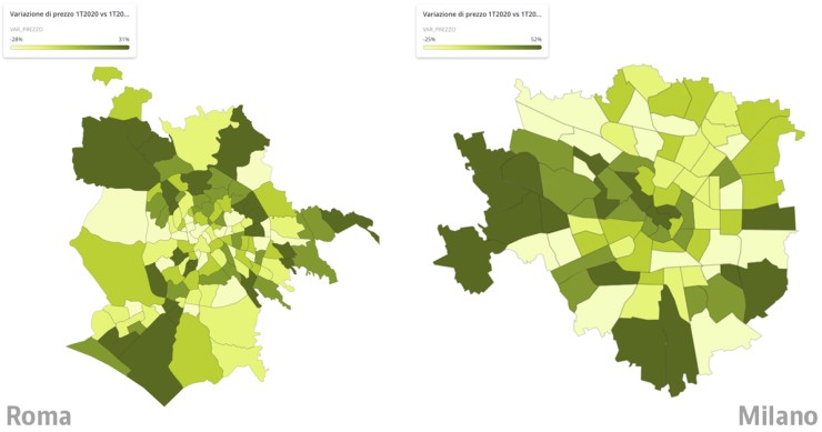 I tagli preferiti da chi vuole affittare casa a Milano e Roma: le mappe dei quartieri