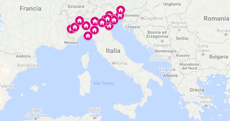 La mappa degli immobili del Ministero della Difesa all’asta tra settembre e dicembre 2021