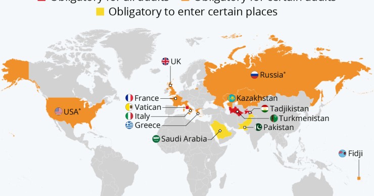I Paesi in cui il vaccino è obbligatorio o necessario per svolgere alcune attività