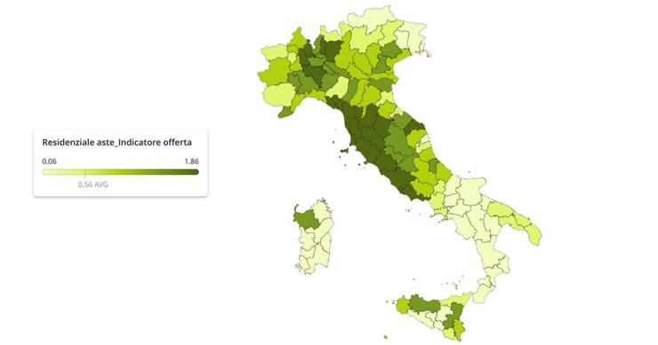La mappa degli immobili all’asta in Italia: scopri i dati per provincia