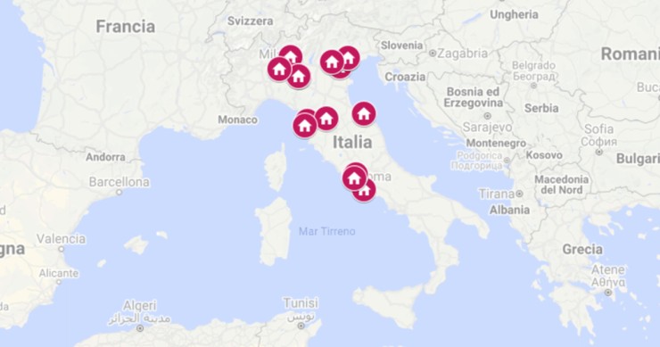 La mappa degli immobili dell’Inps all’asta a settembre 2021