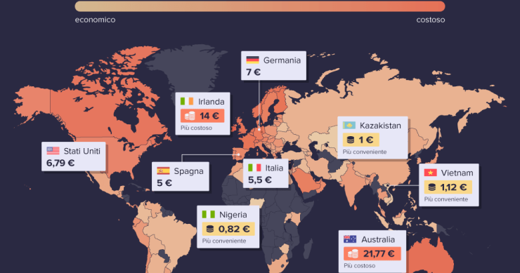 Quanto costa un pacchetto di sigarette nei vari Paesi del mondo