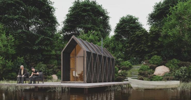 Una mini casa prefabbricata sostenibile che può essere assemblata in soli tre giorni
