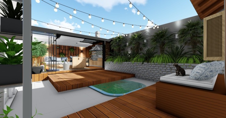 Piscina con pedana 