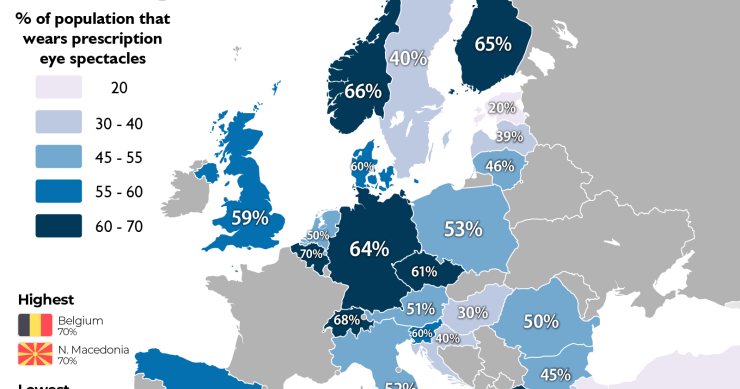 Metà degli italiani porta gli occhiali da vista