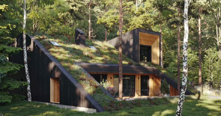 Una casa passiva di design ideale per risparmiare e vivere immersi nel verde