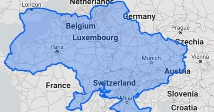 Quanto è grande l'Ucraina nella mappa d'Europa e perché è così importante