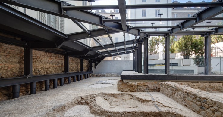 Un'area archeologica pubblica all'interno di un condominio di lusso a Torino