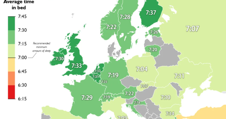 Quante ore di sonno si dormono in Europa