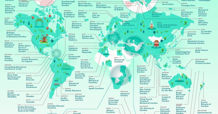 La mappa dei giardini più belli del mondo: ecco dove si trovano