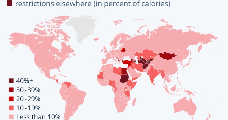 I Paesi in cui la crisi ucraina incide di più sulle importazioni di alimenti